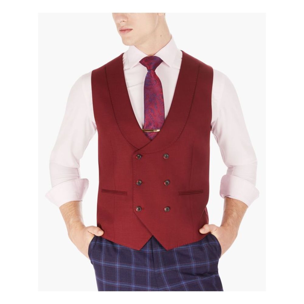 TAYION BY MONTEE HOLLAND Mens Red Classic Fit Suit Separate Blazer Jacket M